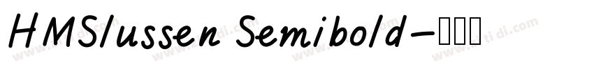 HMSlussen Semibold字体转换